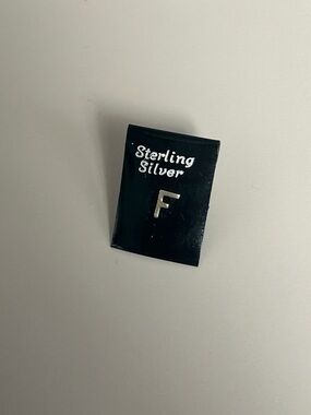 Sterling Silver 'F' Initial Earring